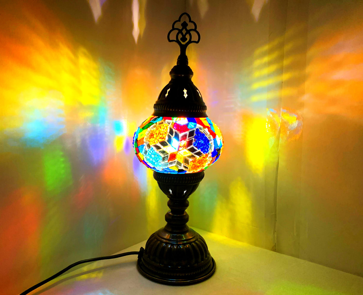 Handcrafted Mosaic Table Lamps Size 1 (Multi Colour Small)