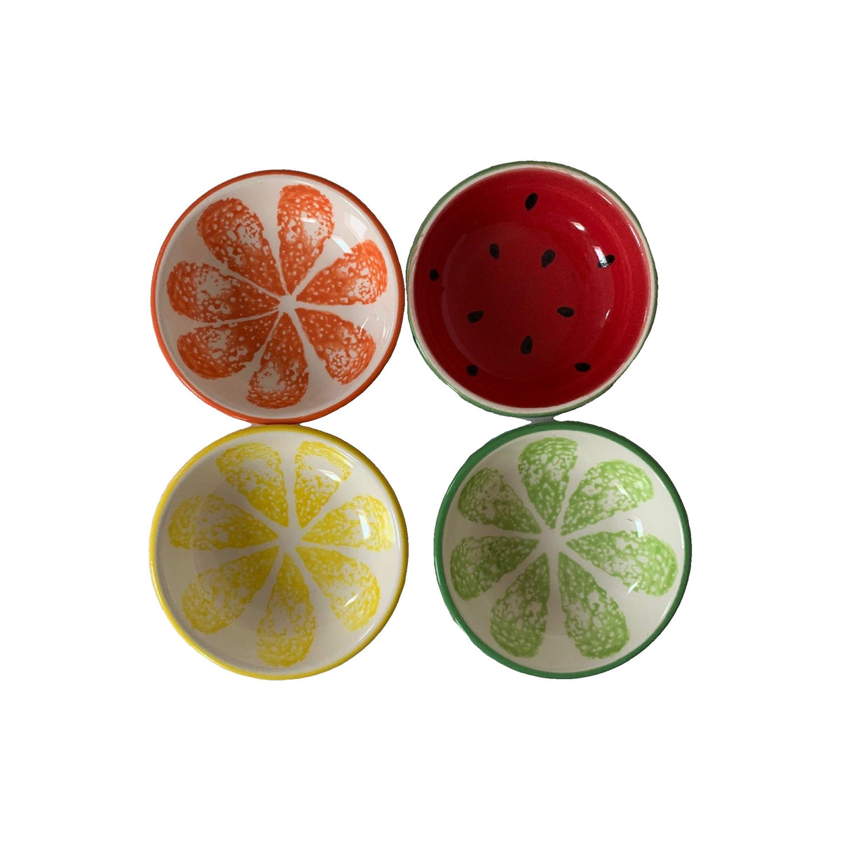 15cm Fruit Shallow Dishes (Watermelon, Lime, Lemon & Tangerine)