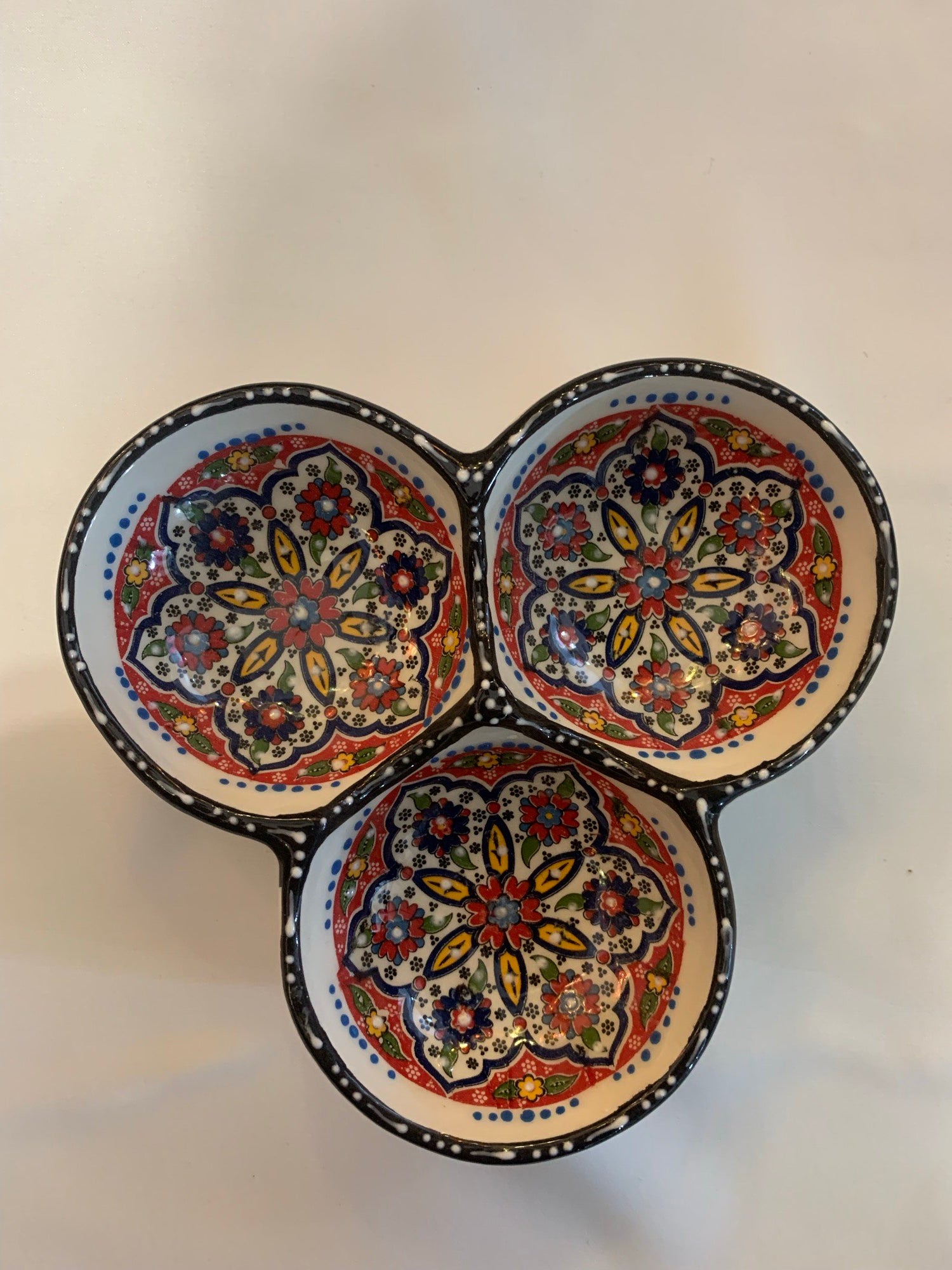 Small 3-Section Sauce and Dipping Dish