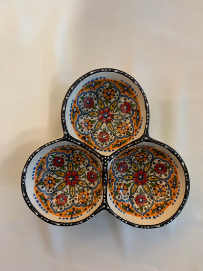 Small 3-Section Sauce and Dipping Dish