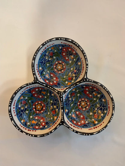 Small 3-Section Sauce and Dipping Dish
