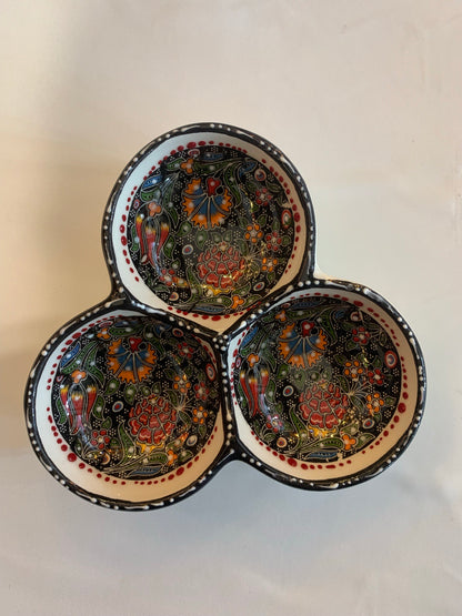 Small 3-Section Sauce and Dipping Dish
