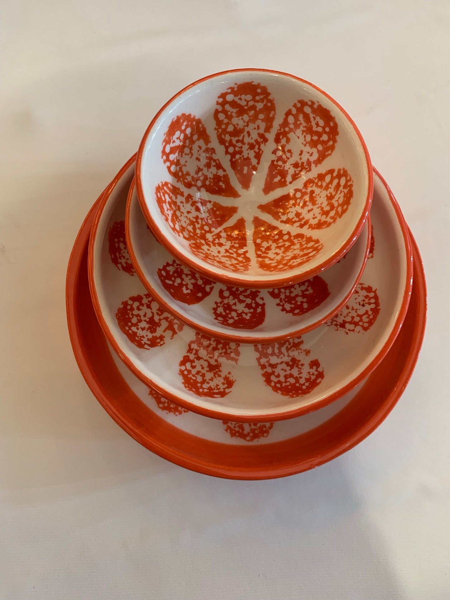 15cm Fruit Shallow Dishes (Watermelon, Lime, Lemon & Tangerine)