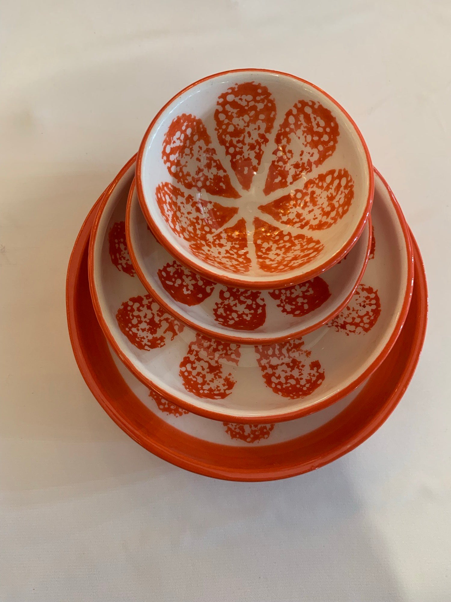 15cm Fruit Shallow Dishes (Watermelon, Lime, Lemon & Tangerine)