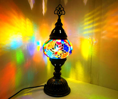 Handcrafted Mosaic Table Lamps Size 1  (Multi Colour Small)