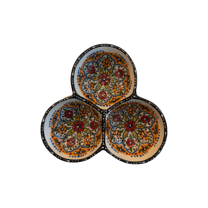 Small 3-Section Sauce and Dipping Dish