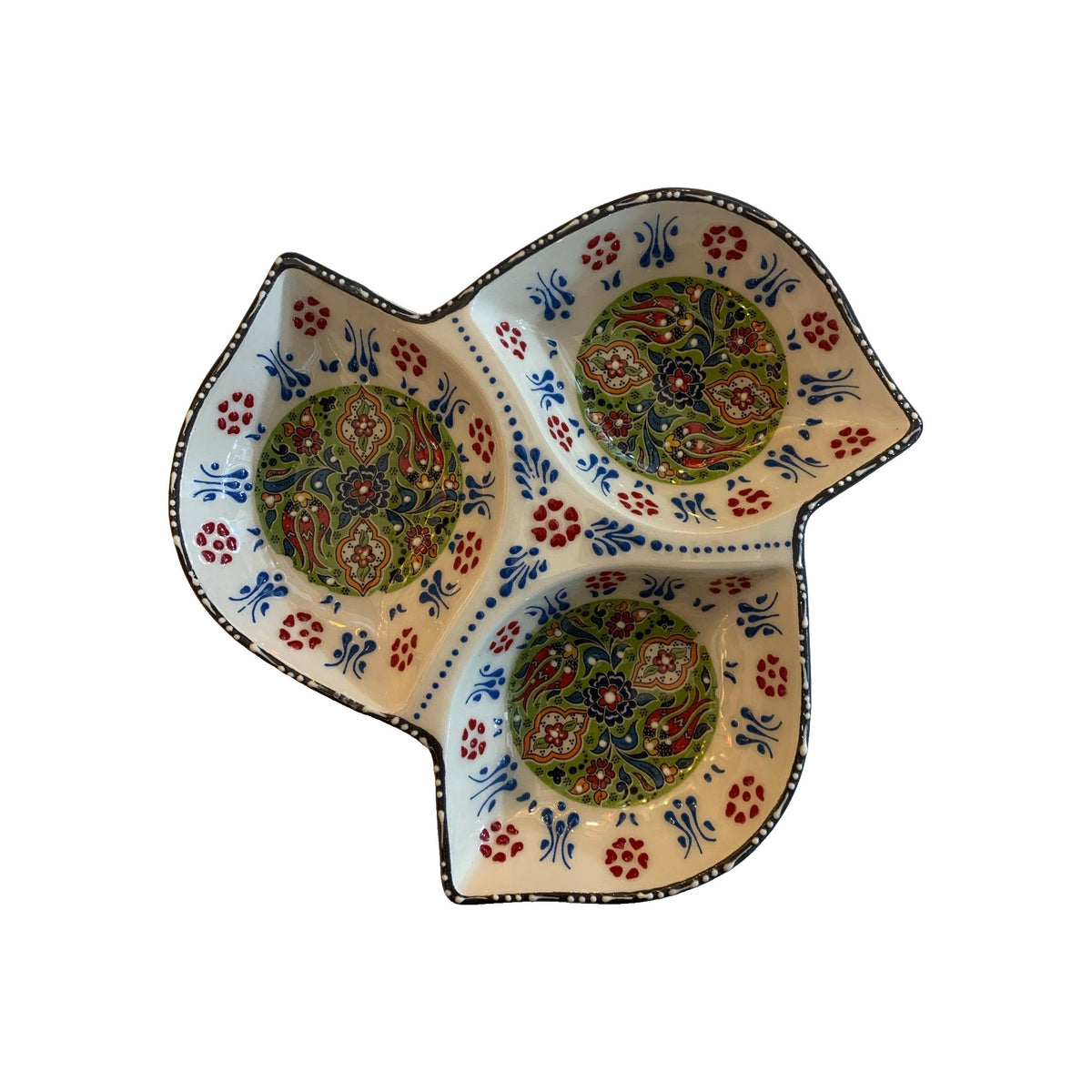 Large Tapas Dish with 3 Sections