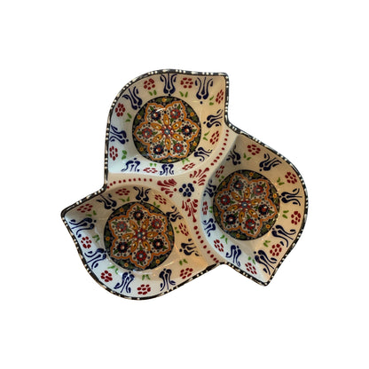 Large Tapas Dish with 3 Sections