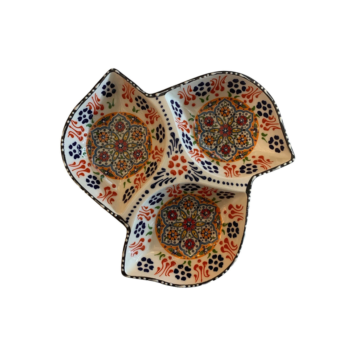 Large Tapas Dish with 3 Sections