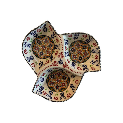 Large Tapas Dish with 3 Sections