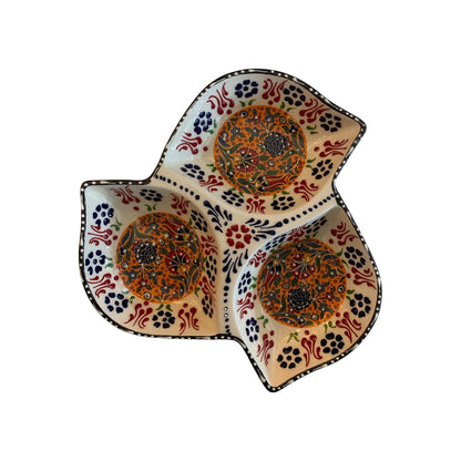 Large Tapas Dish with 3 Sections
