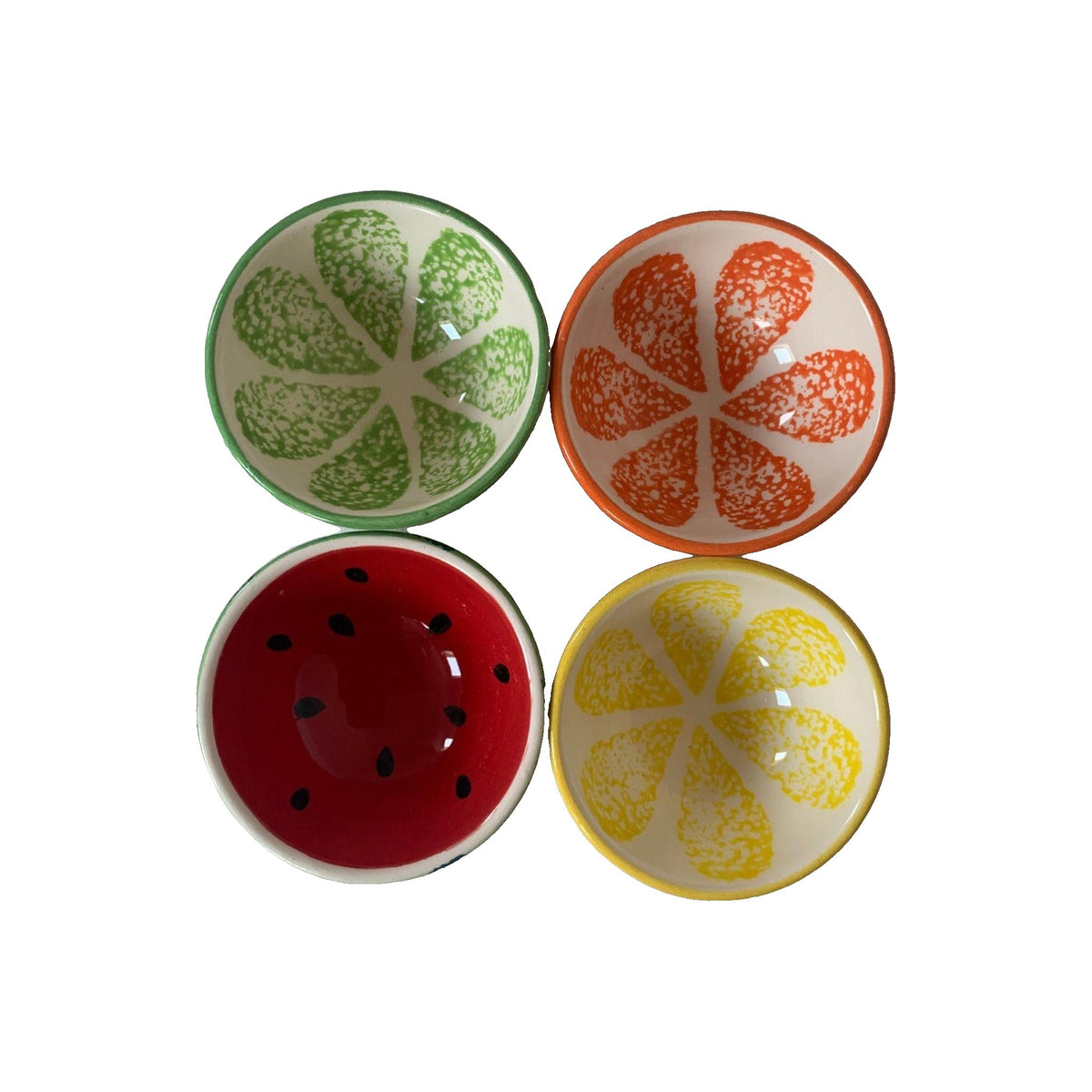 8cm Fruit Dipping Bowls (Watermelon, Lime, Lemon & Tangerine)