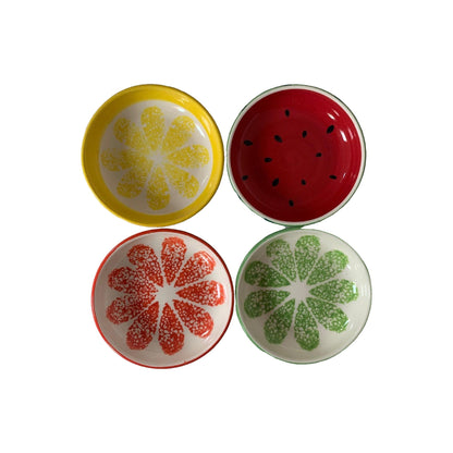 10cm Fruit Shallow Dishes (Watermelon, Lime, Lemon & Tangerine)