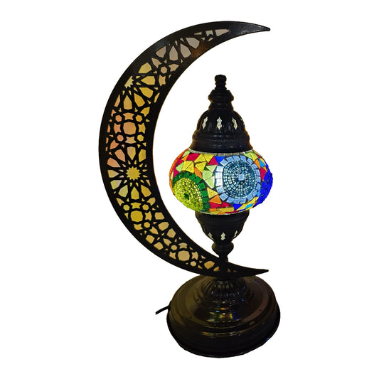 Half Moon Design Mosaic Table Lamp – Size 2