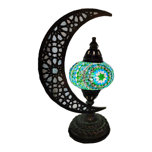 Half Moon Design Mosaic Table Lamp – Size 3