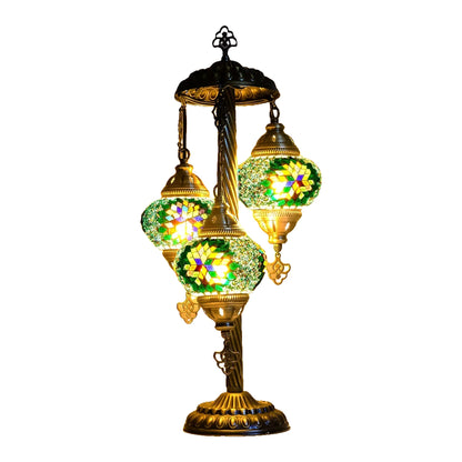 3 Glass Shades Mosaic Floor Light – Glass Size 1
