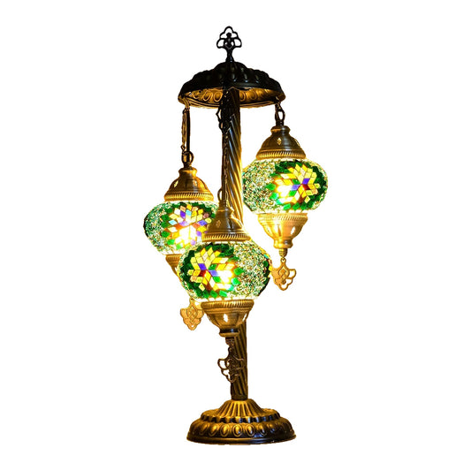 3 Glass Shades Mosaic Floor Light – Glass Size 1