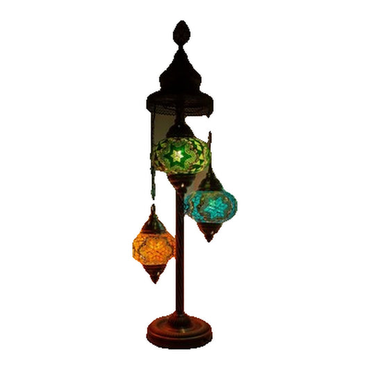 3 Glass Shades Mosaic Floor Light – Glass Size 2