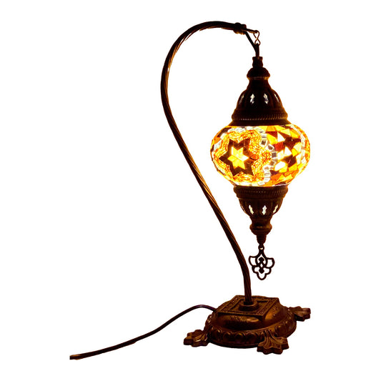 Handcrafted Swan Neck Mosaic Table Lamp – Size 2