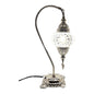 Silver Handcrafted Swan Neck Mosaic Table Lamp – Size 3