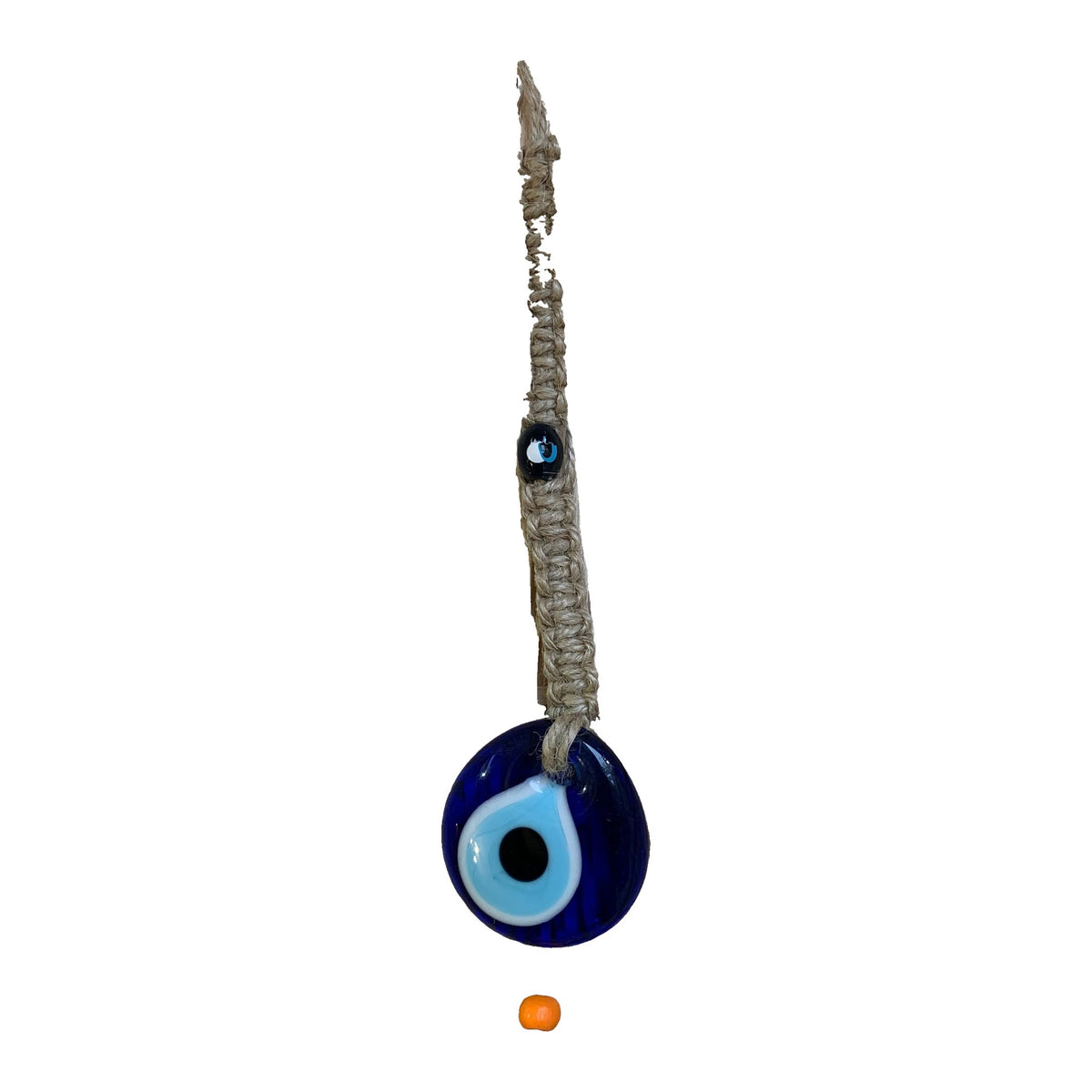 Evil Eye Macramé Cord Wall Hanging with Beads