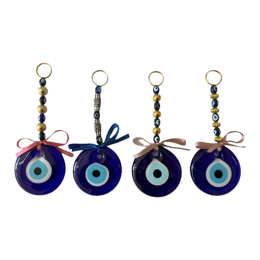 Evil Eye Wall Hanging with Ribbon – 8.5cm Glass Eye