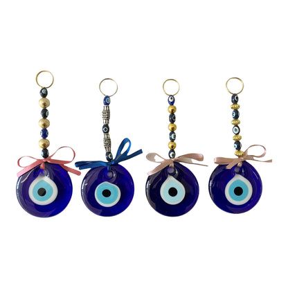 Evil Eye Wall Hanging with Ribbon – 8.5cm Glass Eye