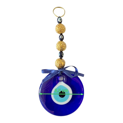 Evil Eye Wall Hanging with Ribbon – 8.5cm Glass Eye