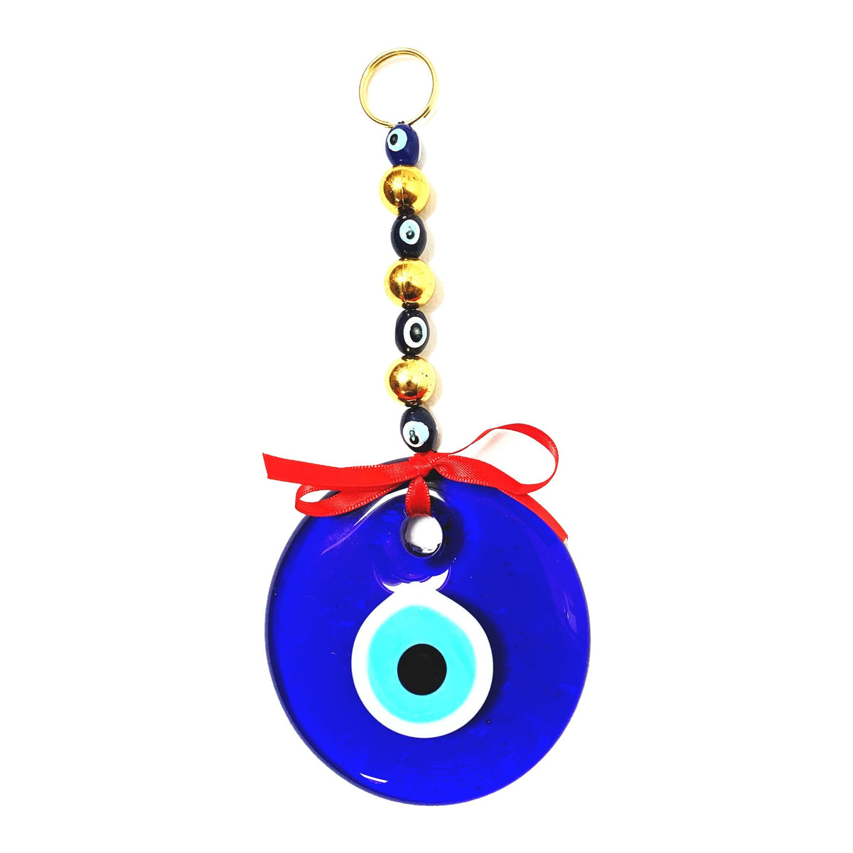 Evil Eye Wall Hanging with Ribbon – 8.5cm Glass Eye
