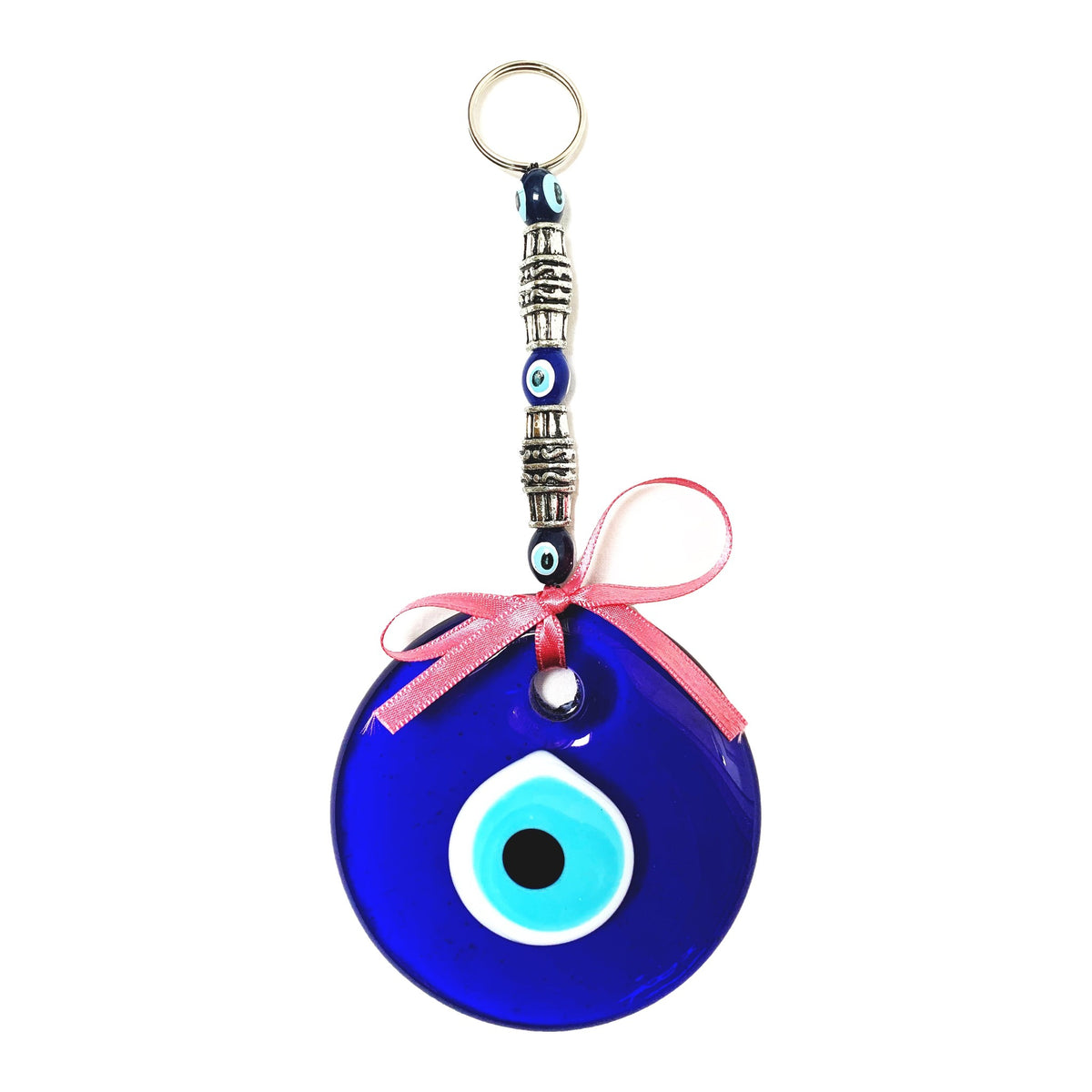 Evil Eye Wall Hanging with Ribbon – 8.5cm Glass Eye