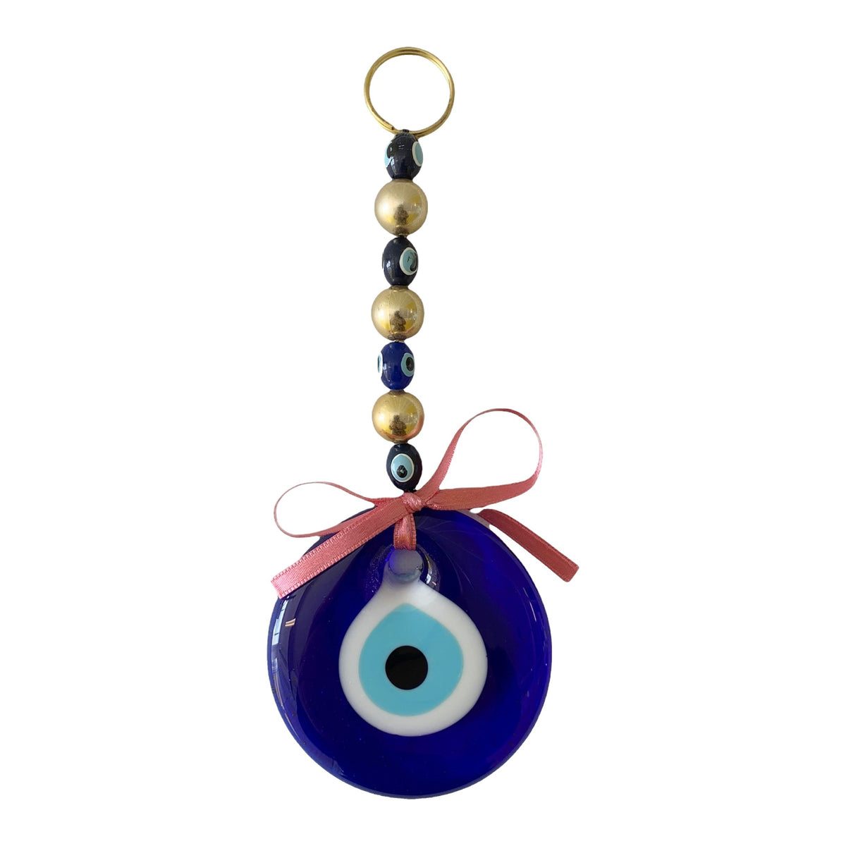 Evil Eye Wall Hanging with Ribbon – 8.5cm Glass Eye