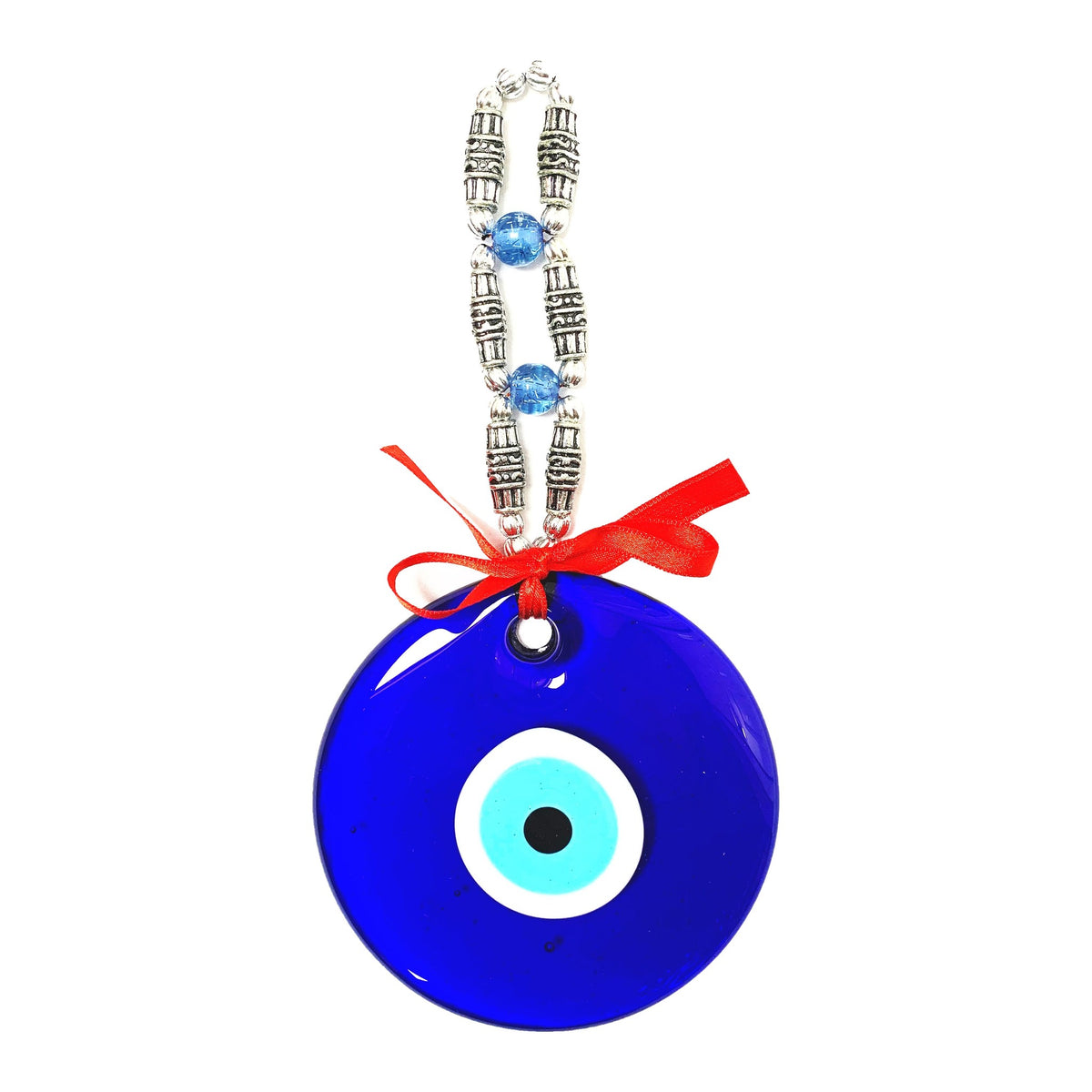 Evil Eye Wall Hanging with Ribbon – 13cm Glass Eye