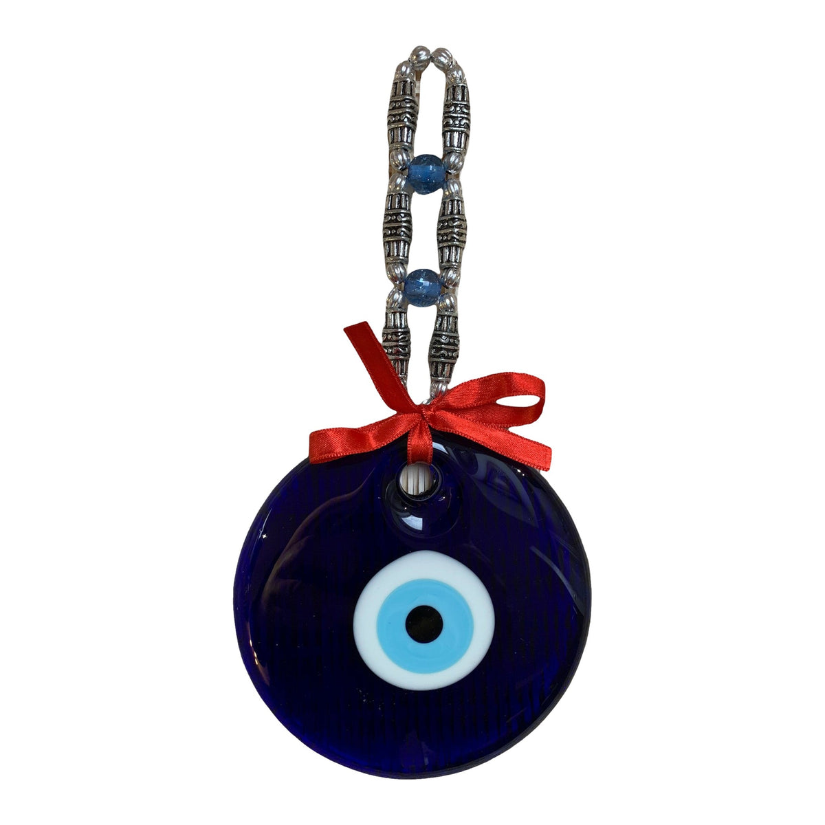 Evil Eye Wall Hanging with Ribbon – 13cm Glass Eye