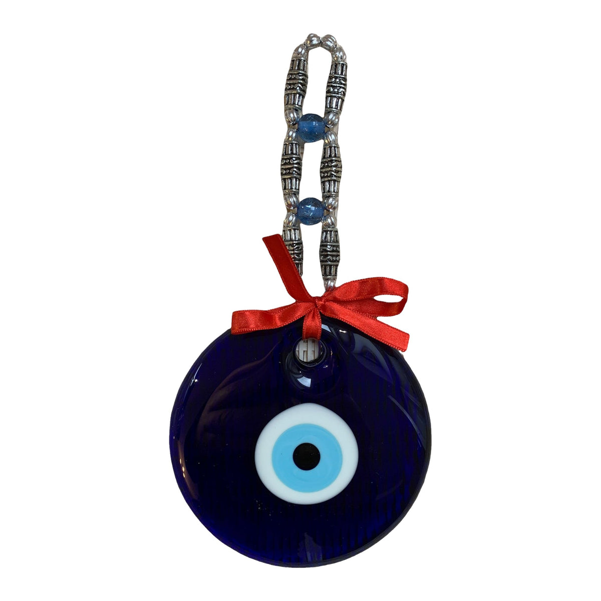 Evil Eye Wall Hanging with Ribbon – 13cm Glass Eye